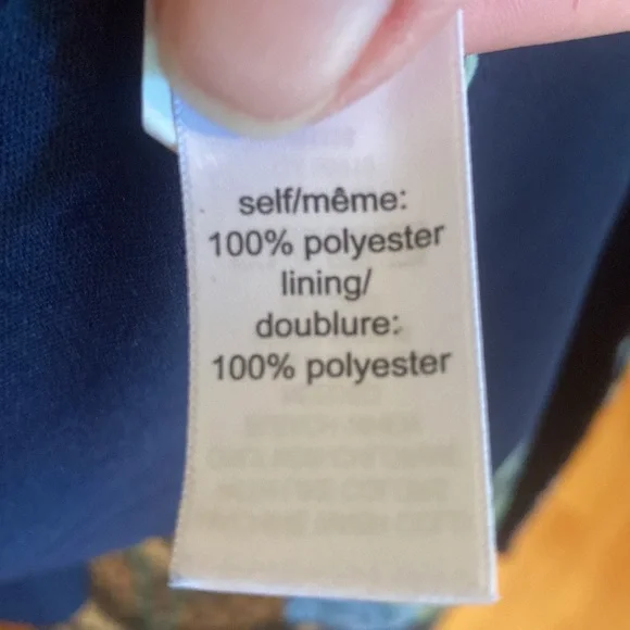 Maurices Floral Mini Dress - Blue and Green boho trumpet sleeves navy sage XL - Picture 13 of 16